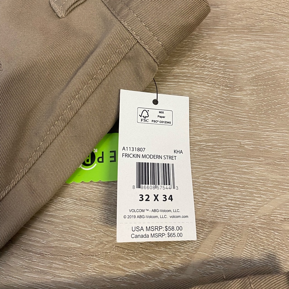 Volcom Frickin Modern Straight Chino Pants Mens - Picture 5 of 6